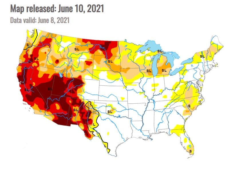 current drought map