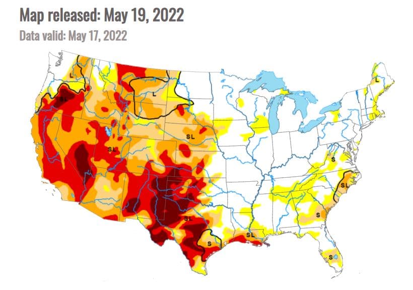may drought map