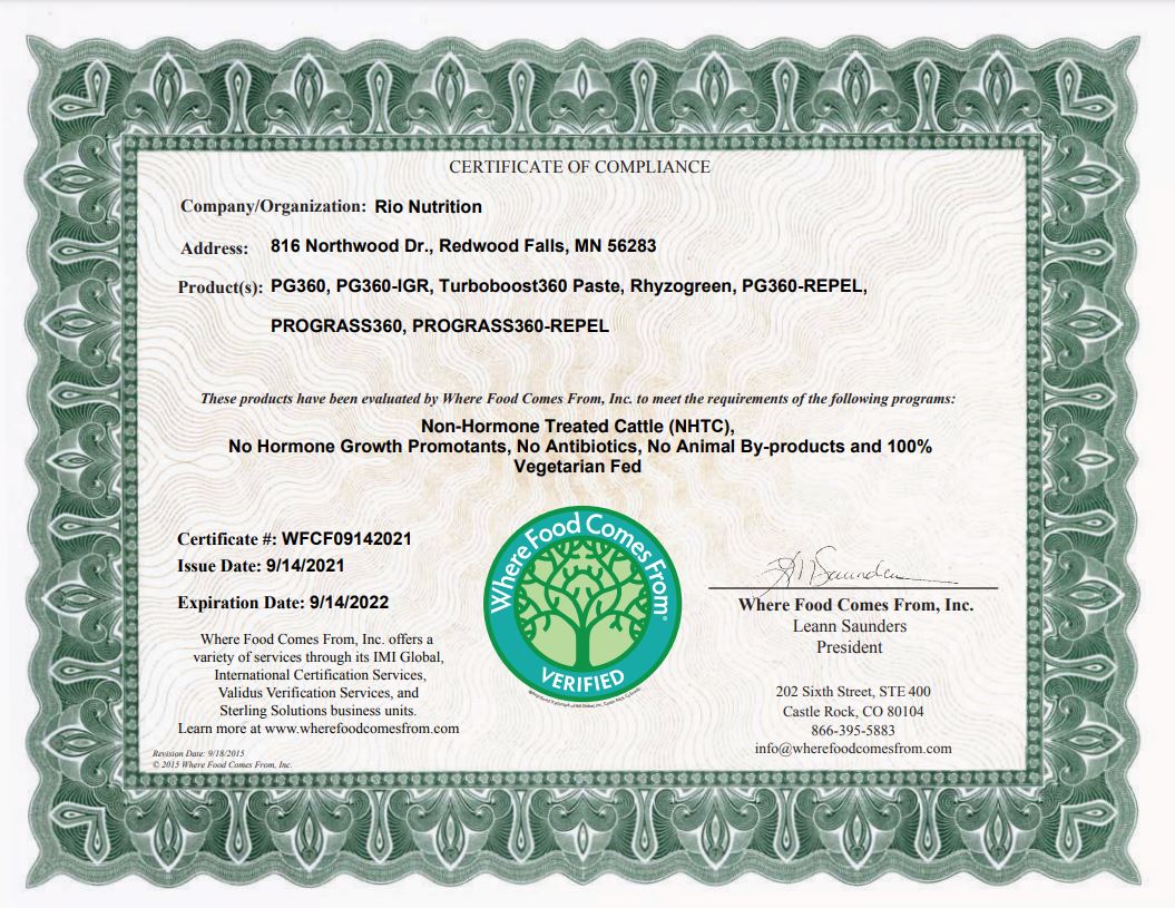 IMI Global Certificate 2022