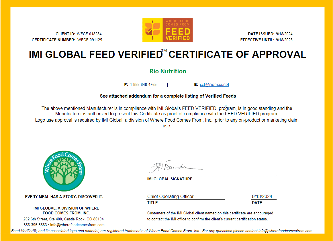 IMI Global Certificate